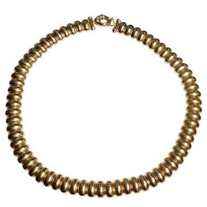 Avon San Marco Style Flexible Link Chunky Dome Goldtone Collar Necklace Vintage